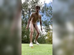Naked at the golf course