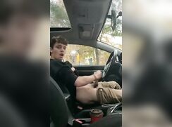 Boy jerks off in his car cam record boys porn