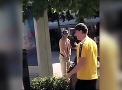 Risky masturbating and cumming in public
