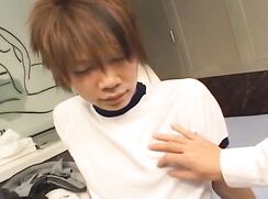 Shy boy bathed (and fucked)