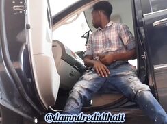 [Black cock] [30] Public BBC jerk off next to police station... Almost caught