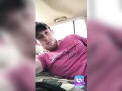Hot Boy Jerks off in Van Cam Porn