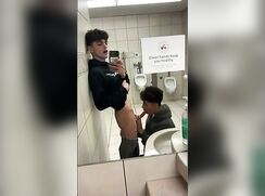 amateur twinks in shopping mall restroom