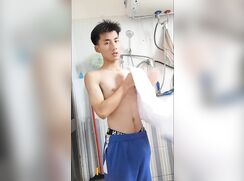 asian chinese porn boi wank & cum