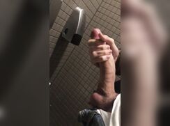 Big Cock Cums in Mens Room 399