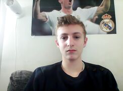 Teen soccer fan plays with his thick dick boys porn