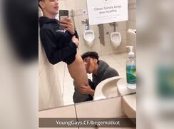 Couldn't resist having sex in a public toilet