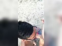 Gay Asian in Glasses Sucks Cock until it Cums 243