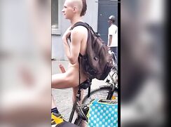 Erect boner on public street