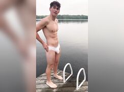 Hot Dude Goes Skinny Dipping