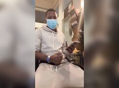 Masked Black Twink's Selfie of him Cumming 204