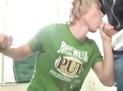 Lucky Pierre is the blondie in a green tee-shirt. His buddies are cute enough too.