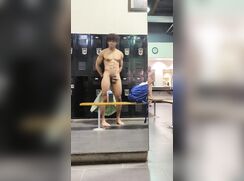 Black Jason Shows all in Gym