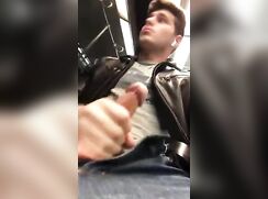 Jacking on the Subway Boys Porn