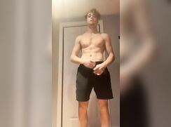 Scuff Dude Strips and shows Fuzzy Butt