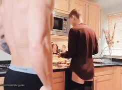 Let's Enjoy My Boy In The Kitchen Porn