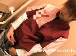 Japanese Part-time job boy masturbates during break