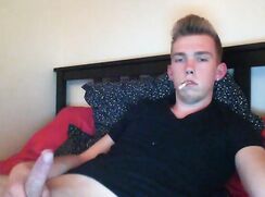 Cool Boy Smokes & Cums