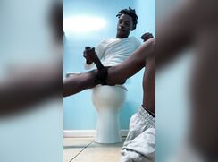 [Black cock] [96] Long thin black cock comes out on the floor