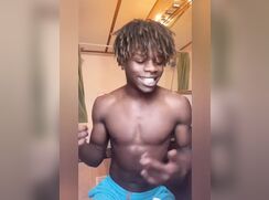 Black jock shows himself and cums boys porn