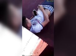 Spy and wanker on the roof boys porn