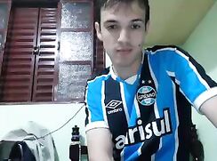 Brazilian guy showing off dick and feet