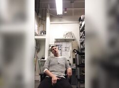 [ABX][1][451] - Almost caught jerking in the office bathroom!