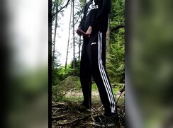 [ABX][1][454] - Me wanking in my Adidas set in the forest during quarantine