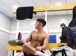 Gym spy on a college guy twink porn