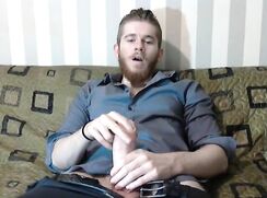 HOT Hairy Ginger Student Kai Foreskinplay & cum