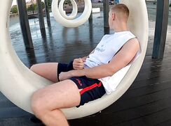 [ABX][1][581] - Guy masturbates in the city in the morning while walking