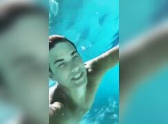 Swimming Naked-No Cum Twink Underwater Oral