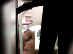 Spycam: Teen in the bathroom