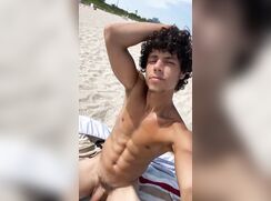 Outdoors nude by the Ocean no cum-looped 232