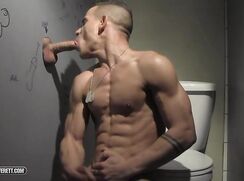 Brent Everett in a glory hole