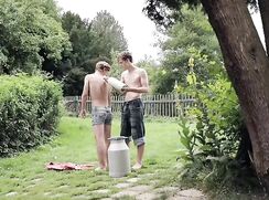 Barebacking On The Garden Step