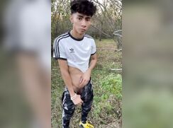 Hot Latino Boy Cums Outside Porn Public