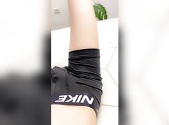 Slim young twink ass boxer