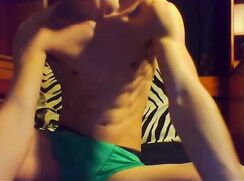 twink cumming on his pecs