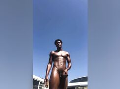 Hung haitian shoots his cum outside nude porn