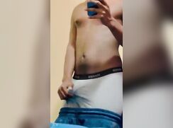 Young horny teen shows off