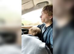 teammate sucking me on the way home