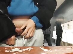 Secret cumshots in public toilets boys porn