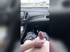 CAR Jerking Off Drive Twink Gay Porn