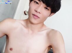 Inexperienced Japanese twink fucks woman, cums twice