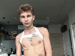 [ABX][2][054] - Tattooed guy plays with his big cock