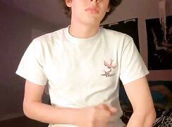 Cute boy wanking and eating cum twink porn