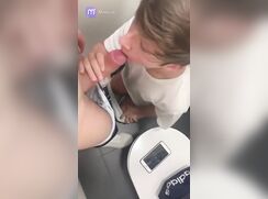 Felix loves cocks so much that he is ready to suck them even in the toilets!