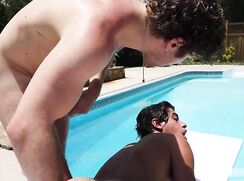 poolside fuck hard raw sex porn outdoors