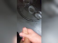 [ABX][2][091] - Public masterbation in gym store room, huge load